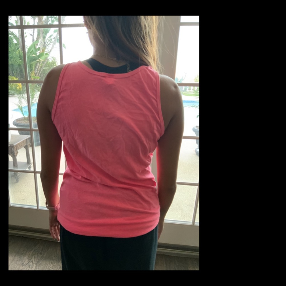 Hot Pink Kappa Tank - 50/50 Neon American Apparel